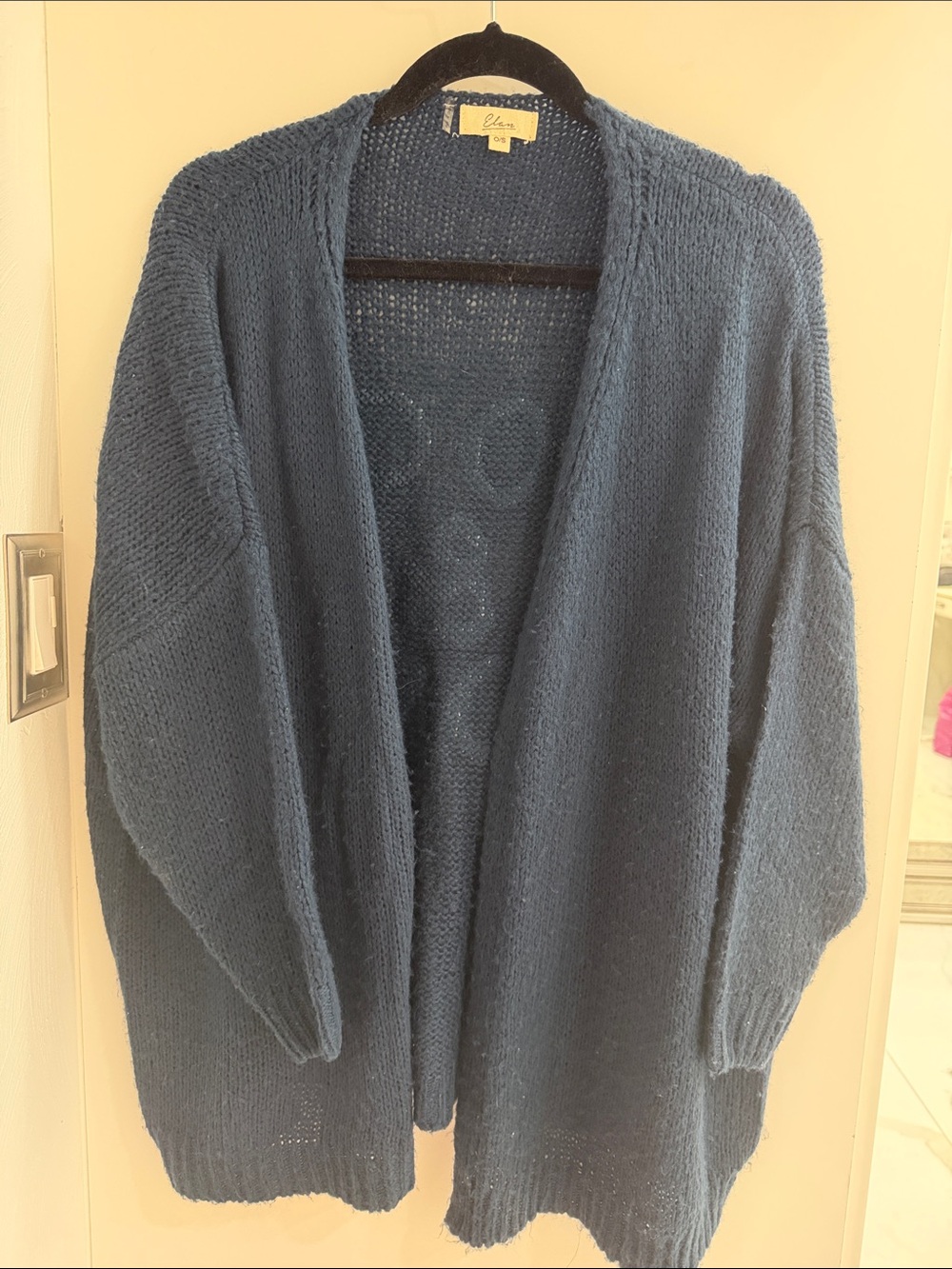 Eileen Fisher Open-Front Knit Cardigan - Teal Blue